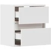 TV staliukas Sieninės TV spintelės su LED, 2vnt., baltos, 41x31x45cm