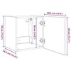TV staliukas Sieninės TV spintelės su LED, 2vnt., betono, 40,5x35x40cm