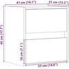 TV staliukas Sieninės TV spintelės su LED, 2vnt., betono pilkos, 41x31x45cm