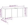 TV staliukas Sieninės TV spintelės su LED, 2vnt., dūminės ąžuolo, 60x35x41cm