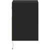 TV staliukas Sieninės TV spintelės su LED, 2vnt., juodos, 41x31x45cm