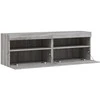 TV staliukas Sieninės TV spintelės su LED, 2vnt., pilka ąžuolo, 60x30x40cm
