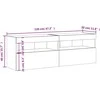 TV staliukas Sieninės TV spintelės su LED, 2vnt., pilka ąžuolo, 60x30x40cm