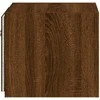 TV staliukas Sieninės TV spintelės su LED, 2vnt., rudos, 30,5x35x30cm
