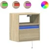 TV staliukas Sieninės TV spintelės su LED, 2vnt., sonoma ąžuolo, 41x31x45cm
