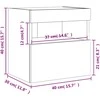 TV staliukas Sieninės TV spintelės su LED, 2vnt., sonoma ąžuolo, 40x30x40cm