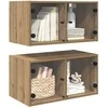 Sieniniai baldai 2 pcs Amatininkų ąžuolas 68 x 37 x 35 cm