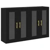 Sieniniai baldai 2 pcs Juodas ąžuolas 69,5 x 34 x 90 cm