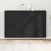 Prikabinama spinta 2 pcs Juodas ąžuolas 69,5 x 34 x 90 cm