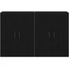 Prikabinama spinta 2 pcs Juodas ąžuolas 69,5 x 34 x 90 cm