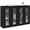 Sieniniai baldai 2 pcs Juodas ąžuolas 69,5 x 34 x 90 cm