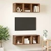 TV staliukas TV spintelių komplektas 2 pcs Senovinis medis 37 x 37 x 107 cm