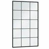 Sieniniai veidrodžiai, 3vnt., juodos spalvos, 100x60cm, metalas