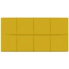 Sieninis galvūgalis 12 pcs Geltona 60 x 30 cm Aksomas