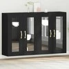 Sieniniai baldai 2 pcs Juodas ąžuolas 69,5 x 34 x 90 cm