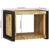 Sieninis Kubas Ruda 55 x 35 x 40 cm Kietas mango medis