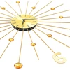 Sieninis laikrodis, auksinės spalvos, 70 cm, metalas