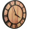 Sieninis laikrodis, rudas ir juodas, 39cm, MDF ir geležis