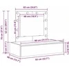 Makiažo stalas Pilka 83 x 40 x 70 cm Apdirbta mediena