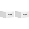 Sieninis naktinis staliukas 2 pcs Balta 34,5 x 33 x 20 cm