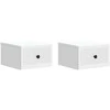 Sieninis naktinis staliukas 2 pcs Balta 33 x 34,5 x 20 cm