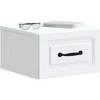 Sieninis naktinis staliukas 2 pcs Balta 34,5 x 33 x 20 cm