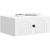 Sieninis naktinis staliukas 2 pcs Balta 49 x 34,5 x 20 cm