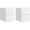 Sieninis naktinis staliukas 2 pcs Balta 33 x 34,5 x 43 cm