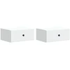 Sieninis naktinis staliukas 2 pcs Balta 49 x 34,5 x 20 cm