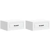Sieninis naktinis staliukas 2 pcs Balta 49 x 34,5 x 20 cm