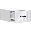 Sieninis naktinis staliukas 2 pcs Balta 34,5 x 33 x 20 cm