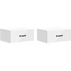 Sieninis naktinis staliukas 2 pcs Balta 49 x 34,5 x 20 cm