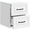 Sieninis naktinis staliukas 2 pcs Balta 34,5 x 33 x 40 cm