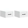 Sieninis naktinis staliukas 2 pcs Balta 34,5 x 33 x 20 cm
