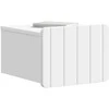 Sieninis naktinis staliukas 2 pcs Balta 33 x 34,5 x 24 cm