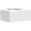 Sieninis naktinis staliukas 2 pcs Balta 49 x 34,5 x 20 cm