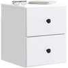 Sieninis naktinis staliukas 2 pcs Balta 34,5 x 33 x 40 cm