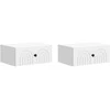 Sieninis naktinis staliukas 2 pcs Balta 49 x 34,5 x 20 cm