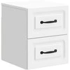 Sieninis naktinis staliukas 2 pcs Balta 34,5 x 33 x 40 cm