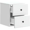 Sieninis naktinis staliukas 2 pcs Balta 34,5 x 33 x 40 cm