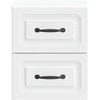 Sieninis naktinis staliukas 2 pcs Balta 34,5 x 33 x 40 cm