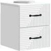 Sieninis naktinis staliukas 2 pcs Balta 34,5 x 33 x 40 cm