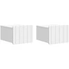 Sieninis naktinis staliukas 2 pcs Balta 33 x 34,5 x 24 cm