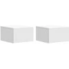 Sieninis naktinis staliukas 2 pcs Balta 33 x 34,5 x 20 cm