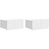 Sieninis naktinis staliukas 2 pcs Balta 49 x 34,5 x 24 cm