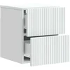 Sieninis naktinis staliukas 2 pcs Balta 33 x 34,5 x 40 cm