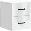 Sieninis naktinis staliukas 2 pcs Balta 34,5 x 33 x 40 cm