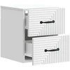 Sieninis naktinis staliukas 2 pcs Balta 34,5 x 33 x 40 cm