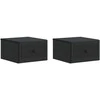 Sieninis naktinis staliukas 2 pcs Juoda 33 x 34,5 x 20 cm