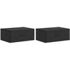 Sieninis naktinis staliukas 2 pcs Juoda 49 x 34,5 x 20 cm